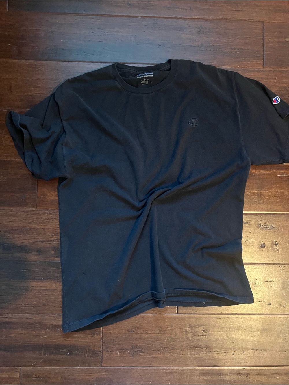 Champion Black Short Sleeve Crewneck Tee
